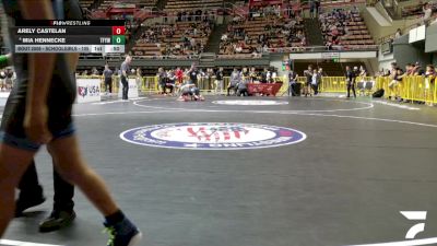 Schoolgirls - 105 lbs Cons. Round 1 - Arely Castelan vs Mia Hennecke, Team Fearless Youth Wrestling