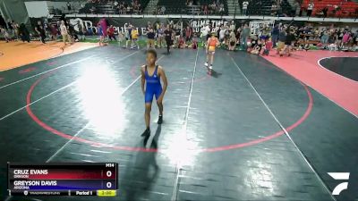 85 lbs Quarterfinal - Cruz Evans, Oregon vs Greyson Davis, Arizona