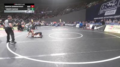 2A/1A Boys 113 Champ. Round 1 - Ashton Ehrmantrout, Mohawk Boys vs Benito Matias, Waldport Boys