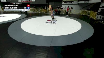 132 lbs Cons. Semis - Grant Langstaff vs Brice Bearchum, Red Bluff High School Wrestling
