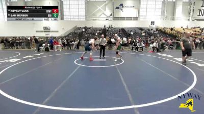 190 lbs Champ. Round 2 - Bryant Vass, Black Dirt Wrestling Club vs Sam Herber, Club Not Listed