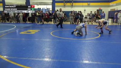 139 lbs Semifinal - John Munley, Abington Heights vs Chase Sparks, Connellsville