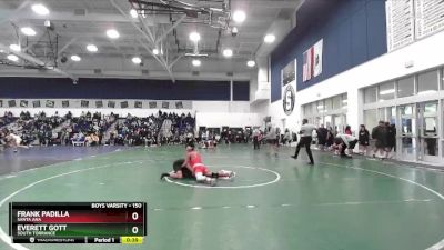 150 lbs Cons. Round 2 - Frank Padilla, Santa Ana vs Everett Gott, South Torrance