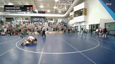 102 lbs Semifinal - Cade Chaos Myers, Green River Grapplers vs Statlyn Williams, Sublime Wrestling Academy