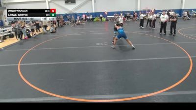 185 lbs Cons. Round 7 - Omar Wahdan, Unattached vs Arkail Griffin, Beat The Streets-Chicago