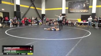 65 lbs Round 3 (4 Team) - Julianna Lasavage, Badger Girls Elite vs Markee Gomez, Female Elite Wrestling