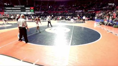 3A 157 lbs 5th Place Match - Jaedon Calderon, Lockport (Twp.) vs Jovan Vukajlovic, Flossmoor (Homewood-F.)