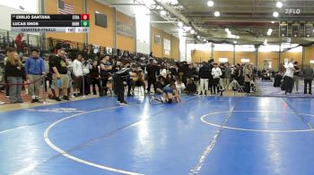106 lbs Quarterfinal - Emilio Santana, Saint Raphael Academy vs Lucas Enos, Barrington
