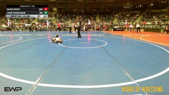 52 lbs Consi Of 8 #2 - Gage Mass, Sherman Challengers vs Lane Pankaskie, Claremore Wrestling Club