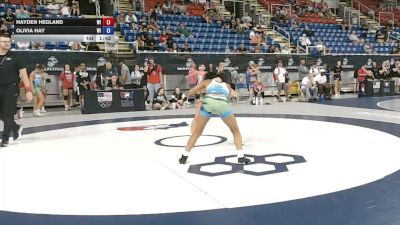 115 lbs Cons. Rd Of 32 - Hayden Hegland, Wisconsin vs Olivia Hay, Wisconsin