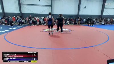 190 lbs Champ. Round 1 - Elijah Fleck, Team Scorpion Wrestling Club vs Adam Bayne, NWWC