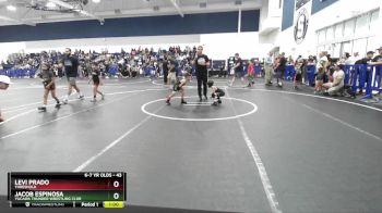 43 lbs Round 1 - Jacob Espinosa, Yucaipa Thunder Wrestling Club vs Levi Prado, Threshold