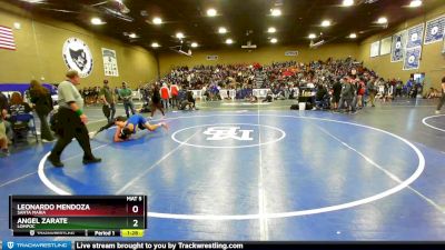 132 lbs Champ. Round 2 - Angel Zarate, Lompoc vs Leonardo Mendoza, Santa Maria