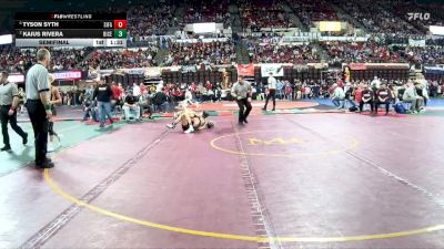 A - 110 lbs Semifinal - Tyson Syth, Sidney / Fairview vs Kaius Rivera, Billings Central/Joliet