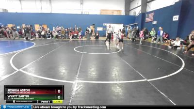 80 lbs Champ. Round 1 - Joshua Aston, Bonneville Wrestling Club vs Wyatt Sartin, All In Wrestling Academy