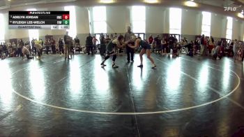 121-128 lbs Quarterfinal - Ryleigh Lee-Welch, Fighting Hornets WC vs Adelyn Jordan, Hornet Wrestling Club