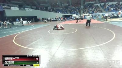 6A-285 lbs Champ. Round 2 - Kallen Saffer, Oregon City vs AJ Wedge, David Douglas