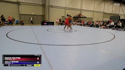 190 lbs Round 3 (6 Team) - Asaiya Golphin, Texas Blue vs Halle Spears, Michigan