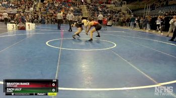 215 lbs Quarterfinal - Braxton Rance, Devils Lake vs Zach Lilly, Davies