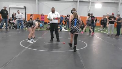 118 lbs Round 2 (6 Team) - Aria Osborne, Lady Warriors United Maroon vs Zoe Warner, PA West Yellow