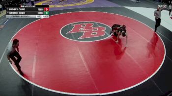 Champ. Round 1 - Audrey Cline, Franklin Girls vs Kirsten Heck, Gordon-Rushville Girls