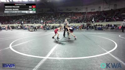 55 lbs Consi Of 8 #1 - Weston Pulliam, Skiatook Youth Wrestling vs Michael Mairel, Perry Wrestling Academy