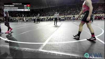 130 lbs Semifinal - Hagen Remus, Barnsdall Youth Wrestling vs Artemus Mathews, Pitbull Wrestling Academy