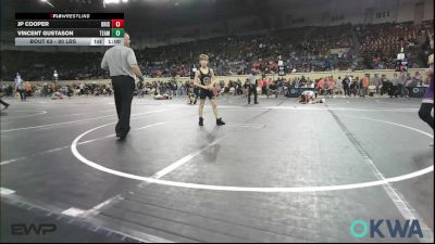 80 lbs Consi Of 8 #2 - Jp Cooper, Bristow Elementary Wrestling Club vs Vincent Gustason, Team Tulsa Wrestling Club