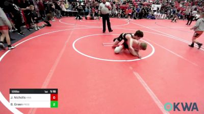 126 lbs Quarterfinal - Jacob Nicholls, HURRICANE WRESTLING ACADEMY vs Bryson Green, Prodigy Wrestling