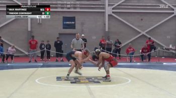 133 lbs Cons. Semi - Trevor Cortright, Utica vs Max Martinez, Wesleyan (CT)