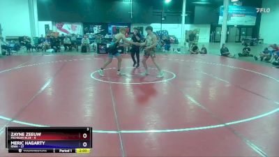 187 lbs Placement Matches (8 Team) - Zayne Zeeuw, Michigan Blue vs Meric Hagarty, Iowa