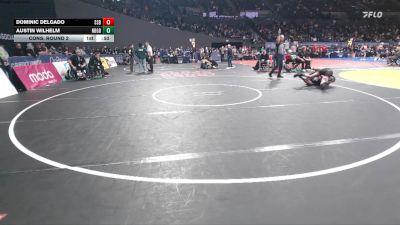 6A Boys 132 lbs Cons. Round 2 - Dominic Delgado, South Salem Boys vs Austin Wilhelm, Newberg Boys