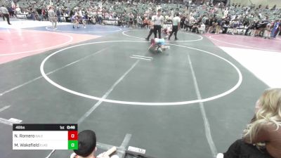 46 lbs Semifinal - Nayelli Romero, Salem Elite Mat Club vs Mattie Wakefield, Elko WC