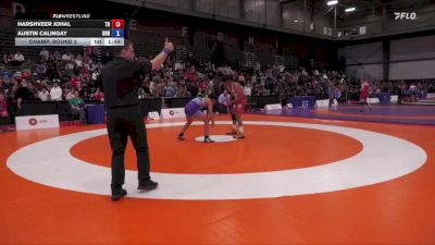 65kg Champ. Round 2 - Harshveer Johal, The ROC vs Austin Calingay, Dinos Wrestling Club