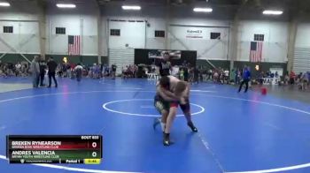 123 lbs Semifinal - Breken Rynearson, Broken Bow Wrestling Club vs Andres Valencia, Bryan Youth Wrestling Club