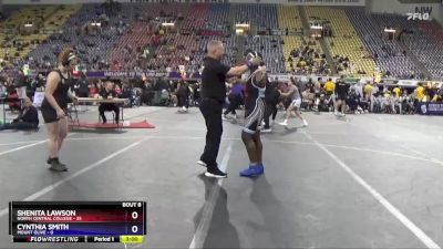 180 lbs Round 1 (16 Team) - Cynthia Smith, Mount Olive vs Shenita Lawson, North Central College