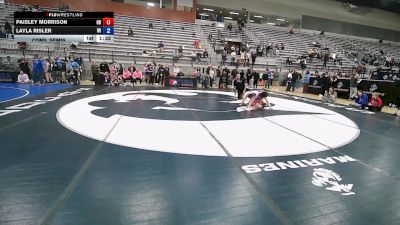 U15 Women - 66 lbs Cons. Semis - Paisley Morrison, OR vs Layla Risler, WI