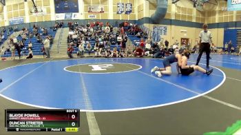 115 lbs Round 2 (8 Team) - Blayde Powell, Garrett Wrestling Club vs Duncan Strieter, Oak Hill Wrestling Club