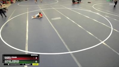 Semifinal - Kaden Crain, Minnesota vs Sophia Jordan, Simley Wrestling Club