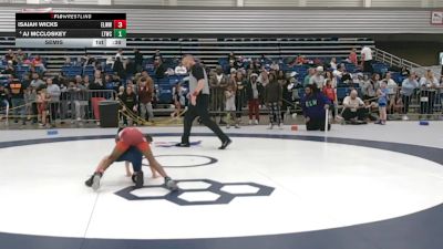 45 lbs Semis - Isaiah Wicks, Englewood Live Wire Wrestling Club vs AJ McCloskey, Lebanon Tiger Wrestling Club