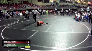 56 lbs Champ. Round 1 - Cooper Lotter, Falls City Wrestling Club vs Braddock White, McCook Wrestling Club