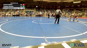 100 lbs 2nd Place - Elliott Gibson, Owasso Takedown Club vs Cannon Hughes, Owasso Takedown Club