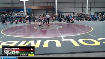 100 lbs Cons. Round 4 - Gavin Davenport, Buhl Middle School vs Ryker Andreason, Legacy Wrestling Academy