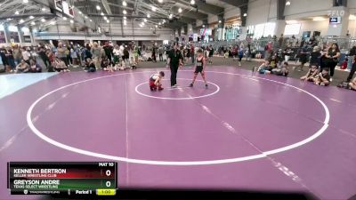 75 lbs Cons. Round 2 - Greyson Andre, Texas Select Wrestling vs Kenneth Bertron, Keller Wrestling Club