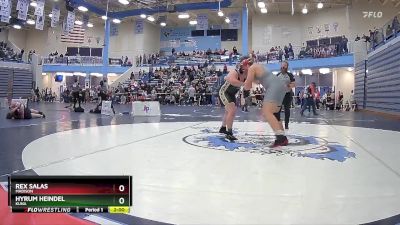 285 lbs Quarterfinal - Rex Salas, Madison vs Hyrum Heindel, Kuna