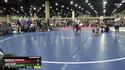 65 lbs Quarterfinal - Luke Blair, Niceville Wrestling Academy vs Beckham Stricklin, Alabama Elite