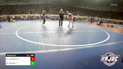 130 lbs Round Of 32 - Domenic Lineberry, Davis vs Maddox Serena, Shawnee Takedown Club