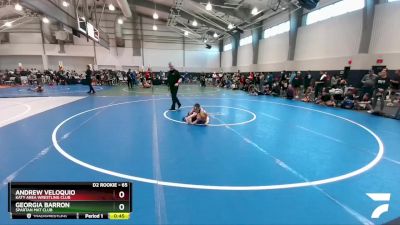 65 lbs Quarterfinal - Andrew Veloquio, Katy Area Wrestling Club vs Georgia Barron, Spartan Mat Club