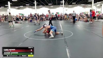 92 lbs Round 2 (4 Team) - Chris Weiner, CTWHALE vs Dominic Giannini, Savage WA