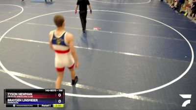 136 lbs Round 3 - Tyson Newman, MN Elite Wrestling Club vs Brayden Linsmeier, Minnesota